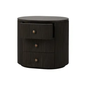 CR Kraton Oval Bedside Table with 3 Drawers thumbnail 12