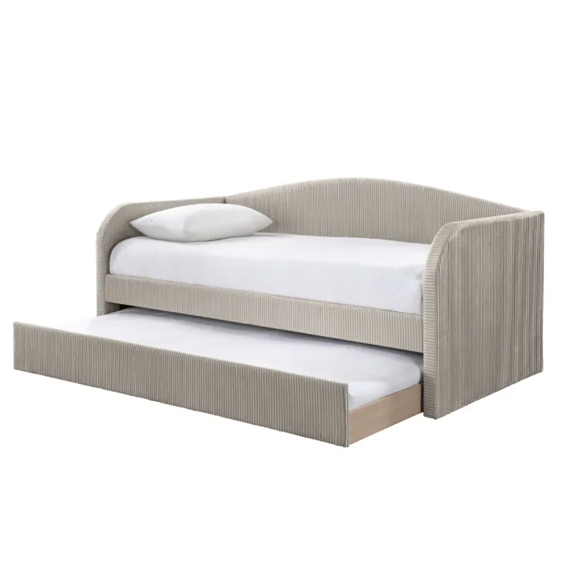 BT Charlotte Velvet Upholstered Single Day Bed with Trundle