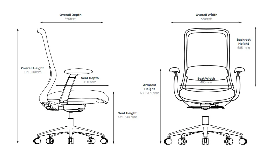 OL Flow Mesh Back Task Chair with Arm