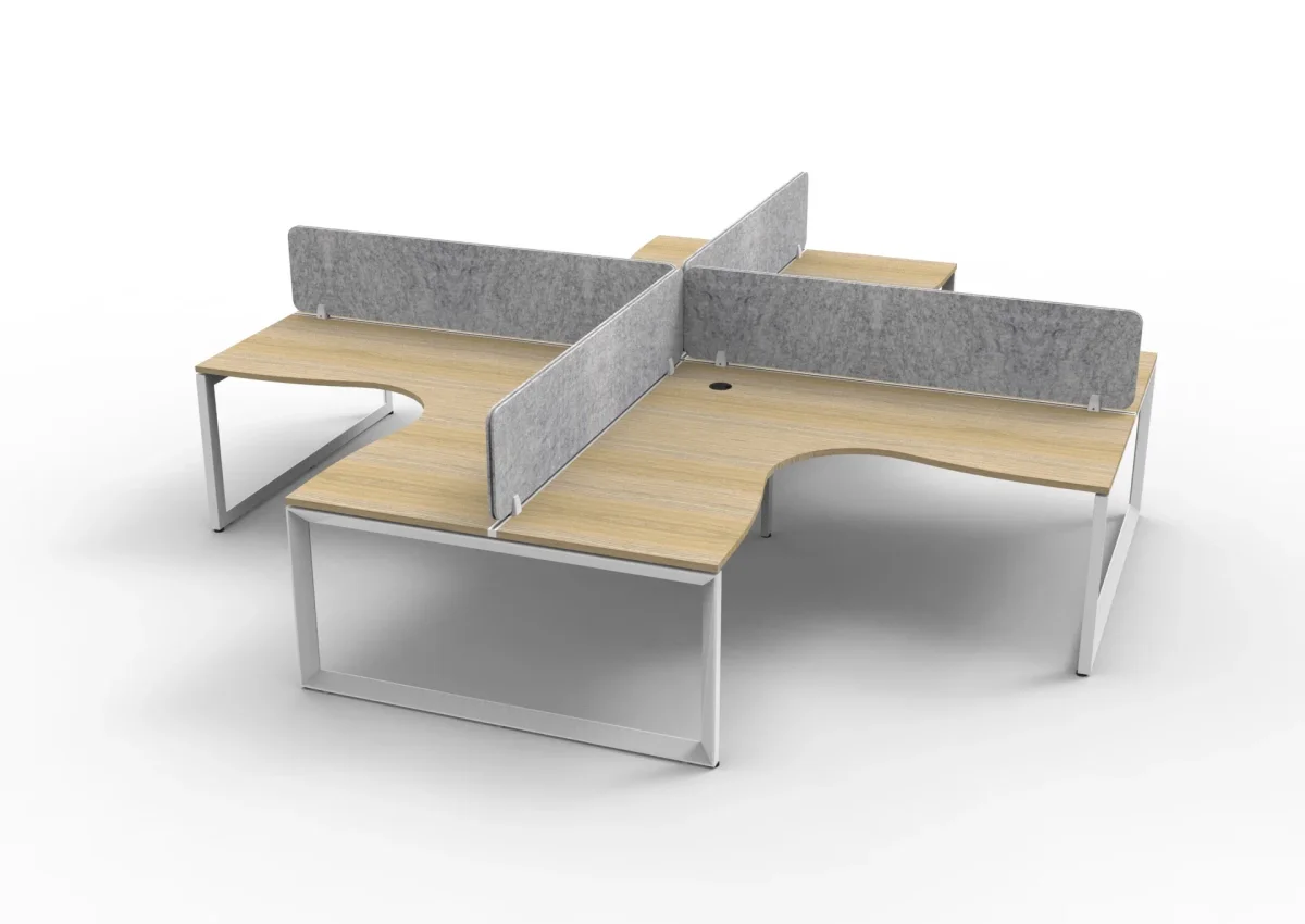 RL Infinity Profile Leg 4 People Corner Workstation with Screen thumbnail 11