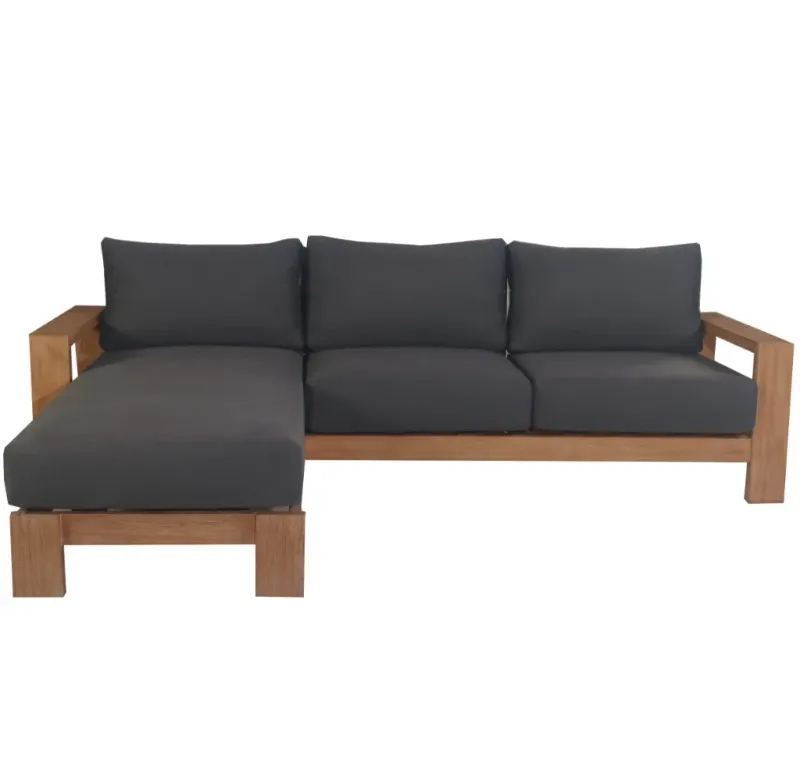 VI Marrakesh Solid Timber 2 Seater Outdoor Lounge with Reversible Chaise
