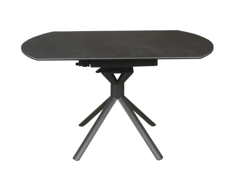 VI Riff Metal Leg Ceramic Top Extandable Dining Table
