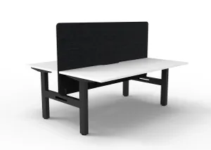 RL Boost Static 2-User Double Sided Workstation with Black Eco Panel Screen thumbnail 9