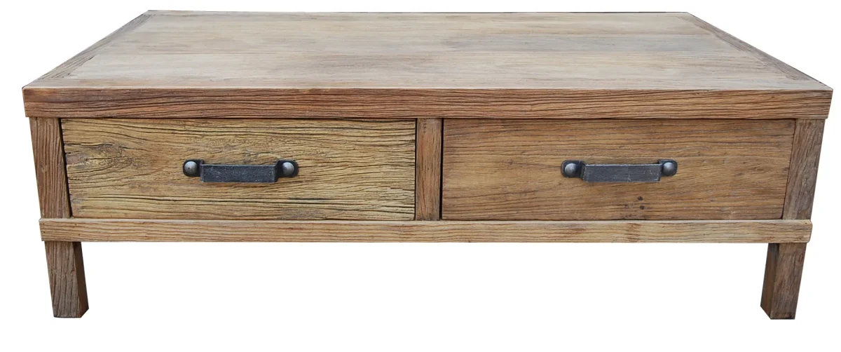 MF Recycled Elm 2 Drawer Coffee Table