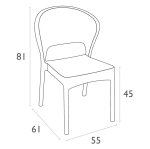 FL Daytona Hospitality Outdoor Stackable Dining Chair thumbnail 3