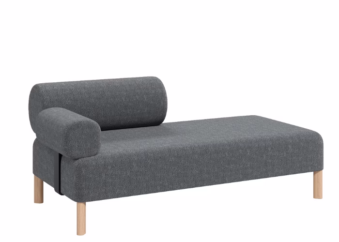 DD Cailloux 2 Seater Fabric Breakout Sofa with 1 Backrest & 1 Armrest
