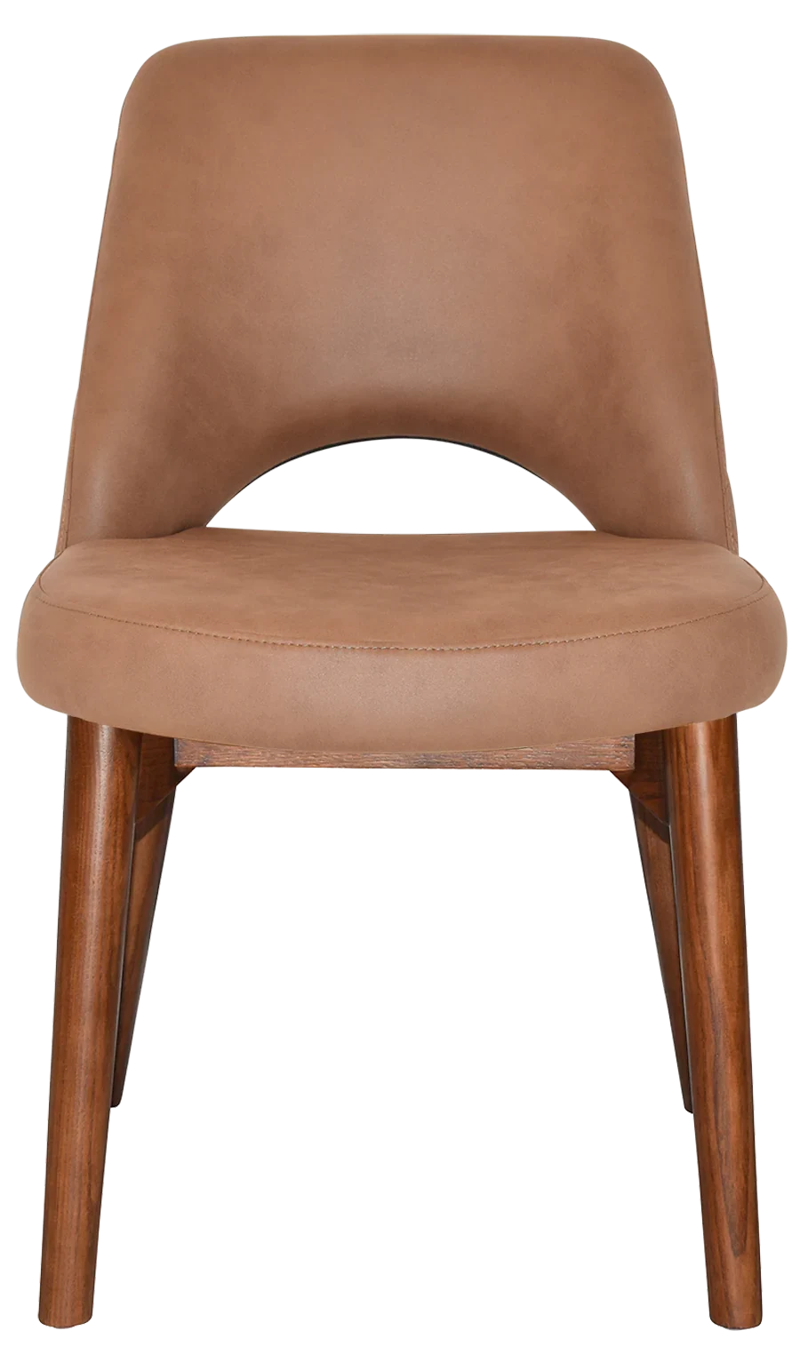 EZ Albury Solid Timber Walnut Colour Stained Upholstered Hospitality Dining Chair