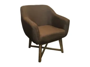 MF Valentino Timber Base Fabric Upholstered Armchair thumbnail 1