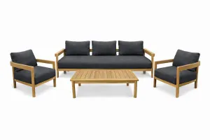 CR Hanalei 4 Piece Outdoor Lounge Set with Cushion thumbnail 1