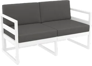 FL Mykonos Hospitality Outdoor 2 Seater Lounge with Cushion thumbnail 4