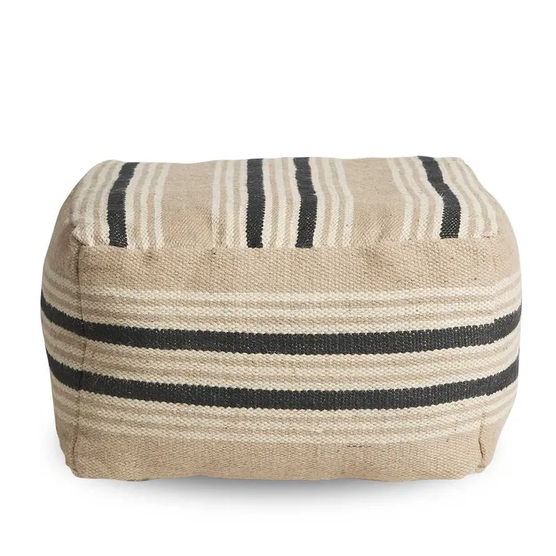 SH Kristy Jute Upholstered Cuboid Ottoman