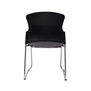 RL Zing Chrome Sled Base Stackable Visitor Armchair thumbnail 5