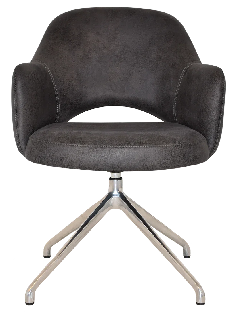 EZ ARM CHAIR ALBURY TRESTLE V2 POLISHED ALUM