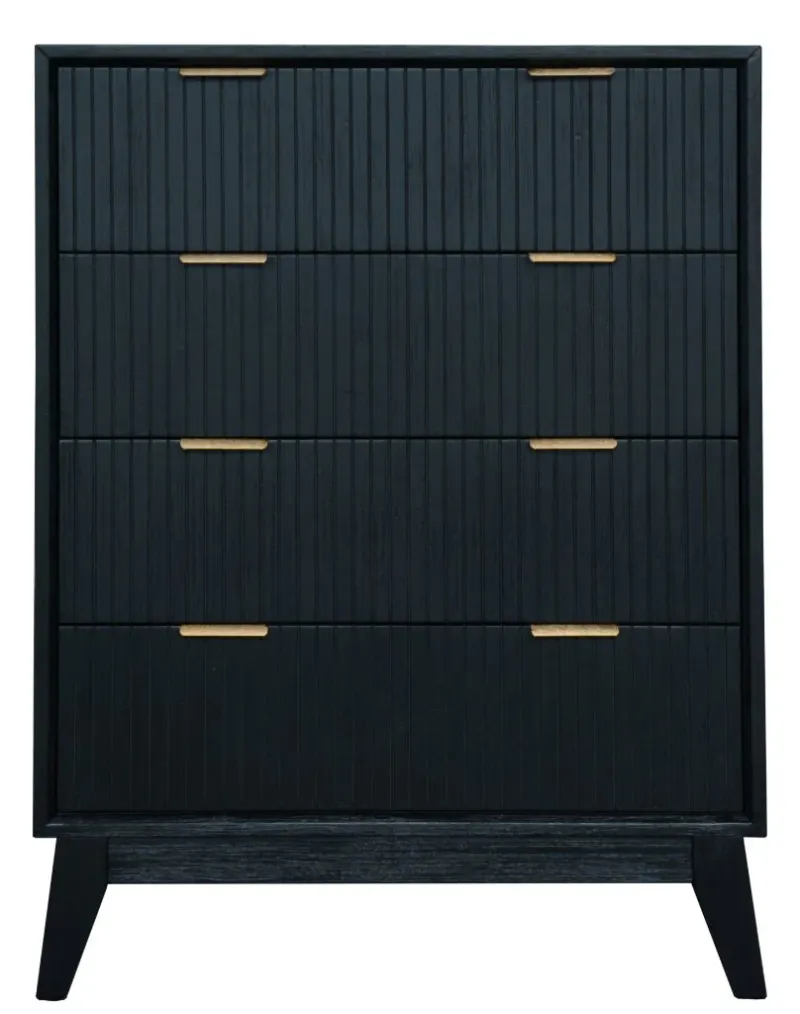 VI Ella Solid Timber 4 Drawer Tallboy
