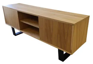 VI Boston Solid Timber Metal Leg 2 Door TV Unit thumbnail 2