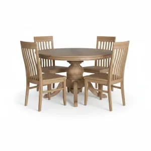 SH Savannah Solid Timber Pedestal Leg Round Dining Table thumbnail 2