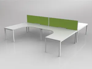 OL Axis 4 User H-Shape 90° Workstation with Screen - Breathe Fabric thumbnail 7