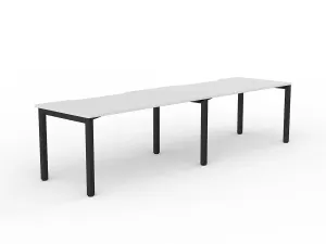OL Axis 2-User Single Sided Desk – White Top Black Frame thumbnail 10