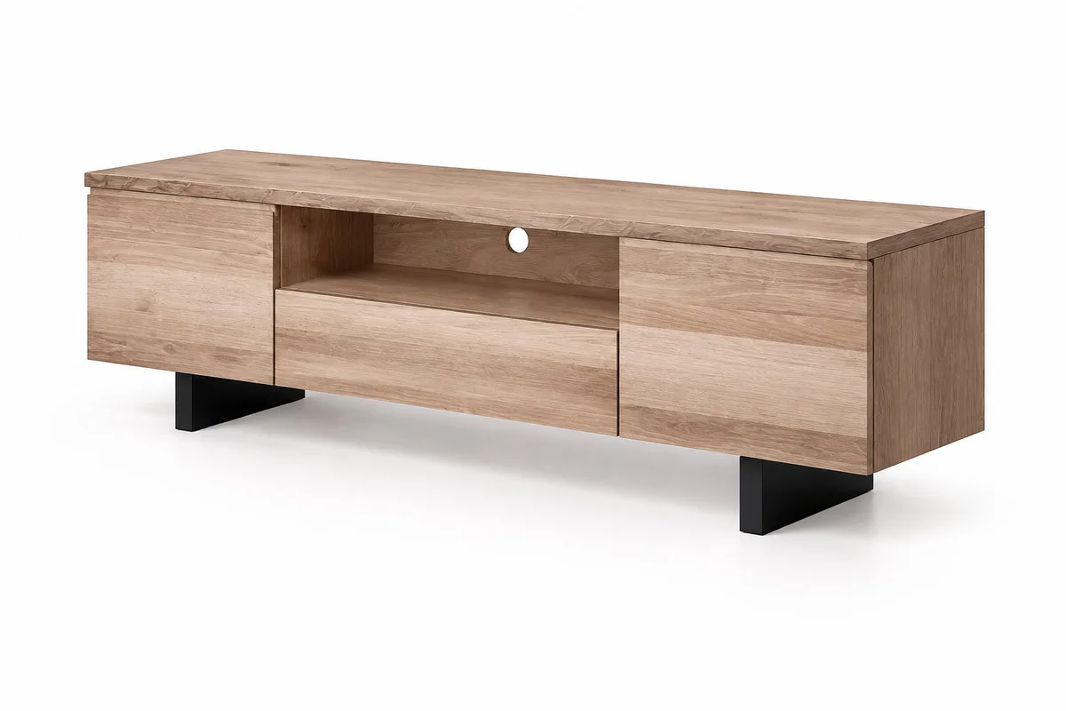 MD Nancy Solid Timber 2 Door 1 Drawer TV Unit