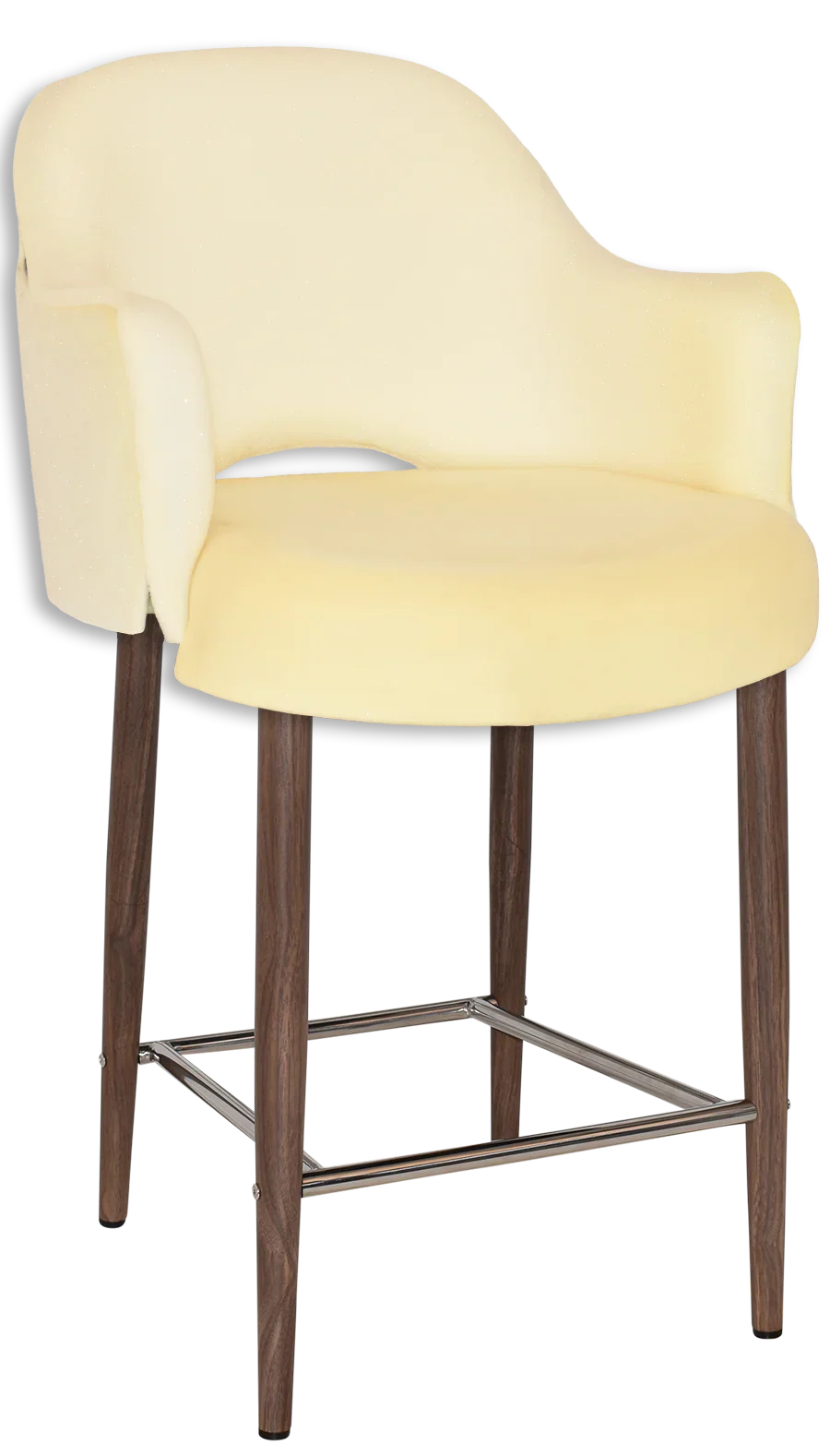 EZ STOOL ALBURY ARM 650 METAL LIGHT WALNUT