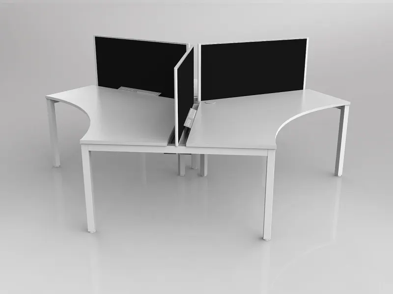 OL Axis 3 User 120° Workstation with Screen - Splice Fabric