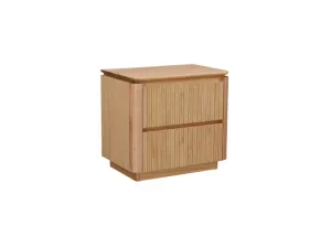 MD Prado Solid Timber 2 Drawer Bedside Table thumbnail 1