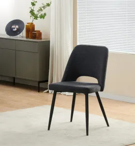 BT Zara Fabric Upholstered Metal Leg Dining Chair thumbnail 9