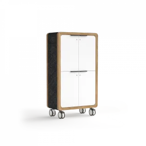 OL Rover 4 Door Mobile Locker with Acoustic Pinnable Board thumbnail 2