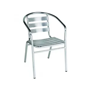 MA Stackable Commercial Aluminium Chair with Arms thumbnail 1