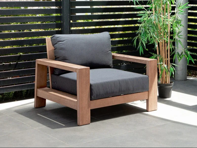 VI Marrakesh Solid Timber Outdoor Armchair with Cushion