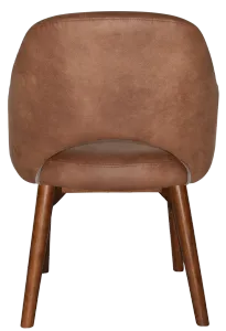 EZ Albury Solid Timber Walnut Stained Upholstered Hospitality Dining Armchair thumbnail 12