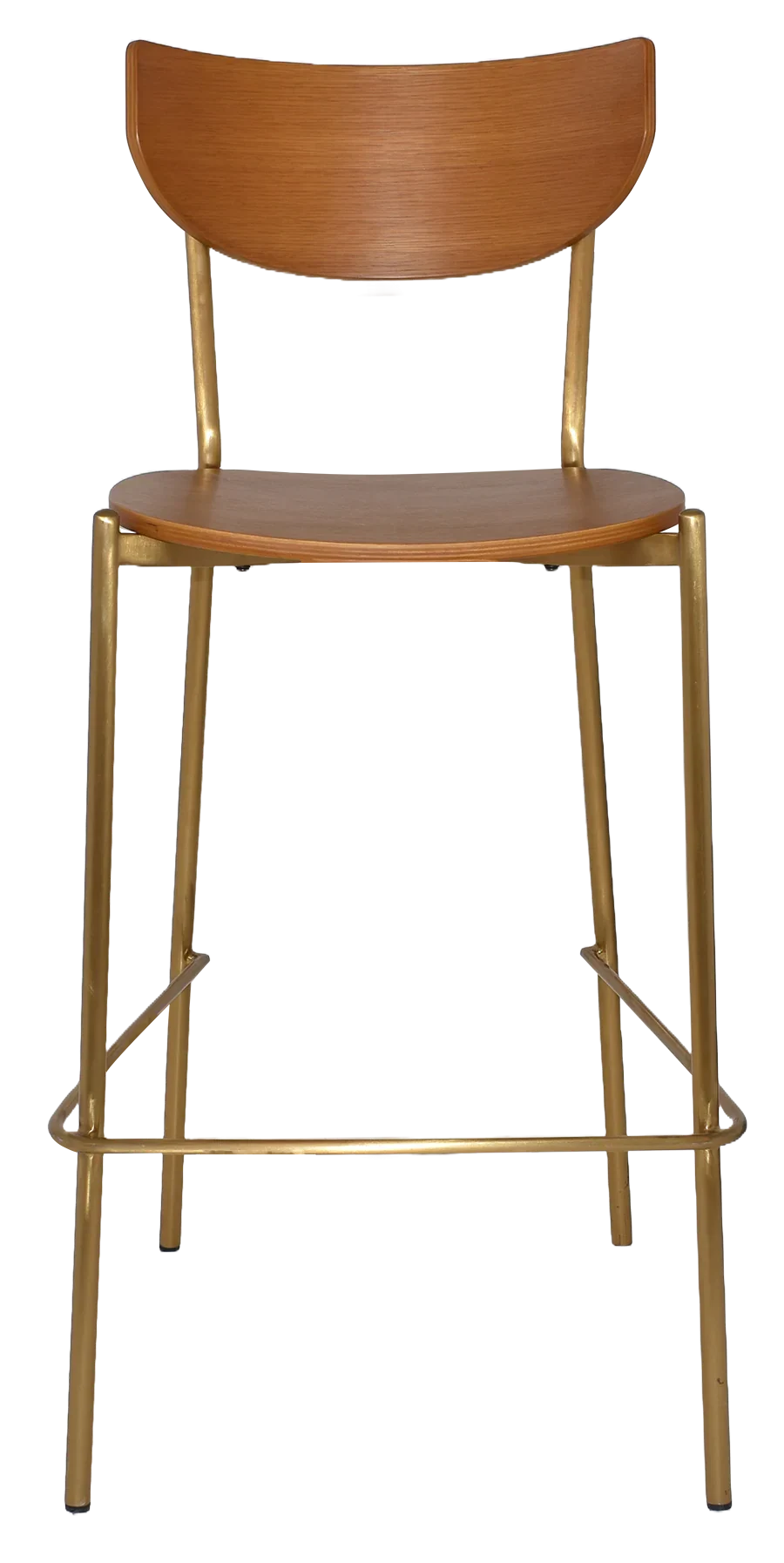 EZ STOOL MARCO BRASS - BLACK - UNUPHOLSTERED