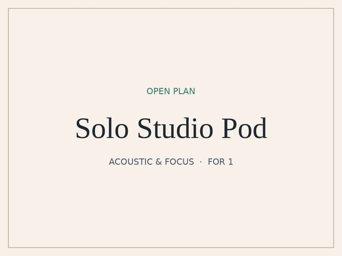 Solo Studio Pod