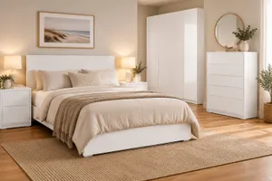 MD Verona All White 5 Drawer Tallboy thumbnail 2