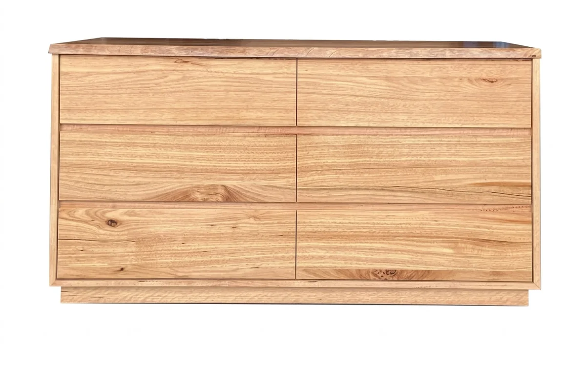 MD Nancy Solid Timber 6 Drawer Low Chest