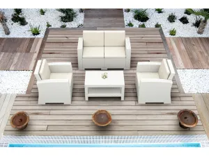 FL Monaco Hospitality Moulded Resin Outdoor Lounge Table thumbnail 9