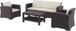 FL Monaco Hospitality Outdoor 3+1+1 Seater Lounge Set with Cushion thumbnail 3