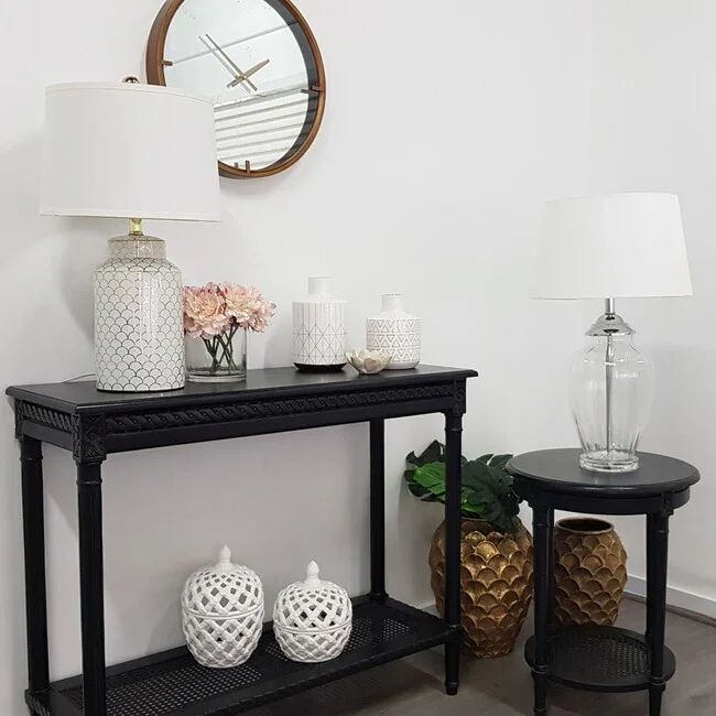 DA Polo Occasional Round Table Black