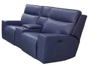 EL Hurlingham 2 Seater Electric Recliner Leather Lounge with Console thumbnail 1