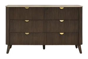 VI Cotswold Solid Timber Stone Top 6 Drawers Dresser thumbnail 1