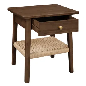 CT Kelly Solid Timber Papercord 1 Drawer Bedside Table thumbnail 7