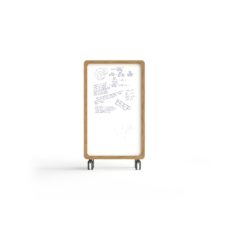OL Rover Portable Glass Whiteboard with Storage Compartments