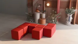 FL PU Leather Cube Ottoman for Reception Area thumbnail 8