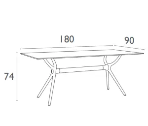 FL Air 9 Piece Dining Setting with Marcel Chairs thumbnail 3