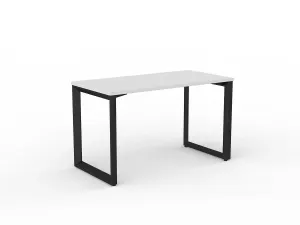 OL Anvil Straight Desk – White Top with Black Frame thumbnail 5