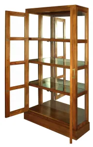 CT Paris Solid Timber 2 Door Mirror Back Display Cabinet thumbnail 6
