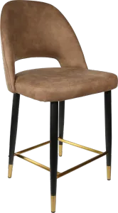 FL Semifreddo Premium Vinyl Upholstered Metal Leg Counter Stool thumbnail 2