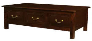 CT Tasmania Solid Timber 6 Drawer Straight Leg Coffee Table thumbnail 2