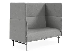 DD Noor High Back Fabric Upholstered 2 Seater Lounge thumbnail 1