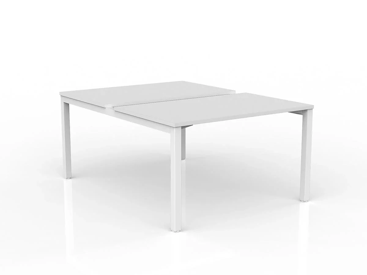 OL Axis 2-User Double Sided Workspace – White Top White Frame